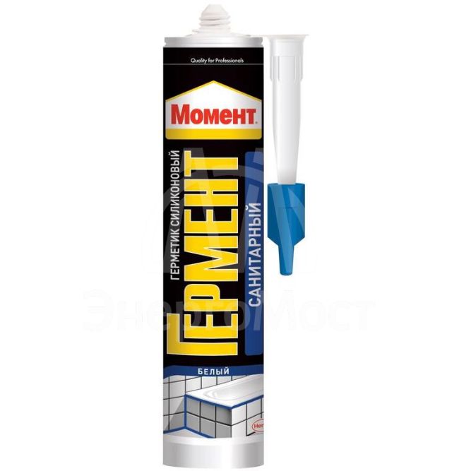 Герметик силиконовый санитарный &amp;quot;Момент ГЕРМЕНТ&amp;quot; 280мл бел. Момент Б0022958