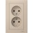 Розетка 2-м. AtlasDesign 16А без заземл. в сборе песочн. SE ATN001220