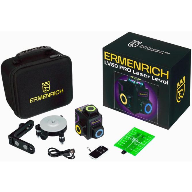 Уровень лазерный PRO LV50 фиолет. Ermenrich 84086