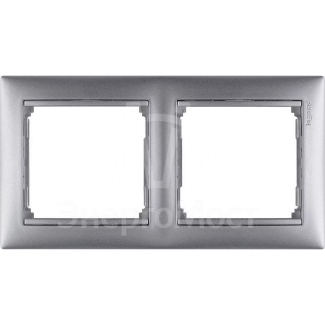 Рамка 2-м Valena горизонт. алюм. Leg 770152