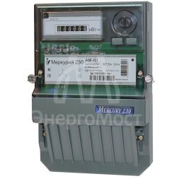 Счетчик &amp;quot;Меркурий&amp;quot; 230 AM-03 3ф 5-7.5А 0.5s класс точн. 1 тариф. имп. вых. мех. винт Инкотекс 32429