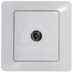 Механизм розетки TV 1-м СП Glossa проходной 4DB бел. SchE GSL000192