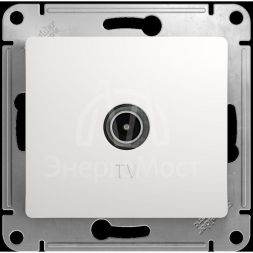 Механизм розетки TV 1-м СП Glossa проходной 4DB бел. SchE GSL000192