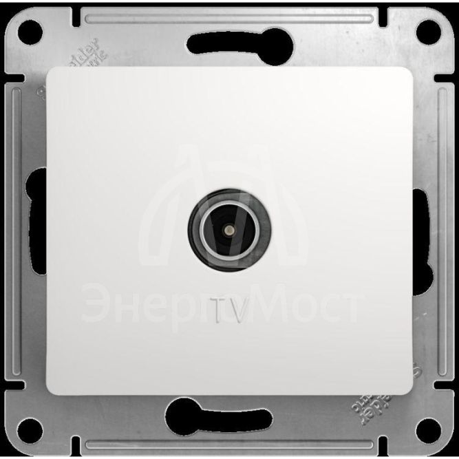 Механизм розетки TV 1-м СП Glossa проходной 4DB бел. SchE GSL000192