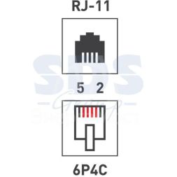 Розетка телефонная 2-м ОП RJ11 бел. Rexant 03-0002