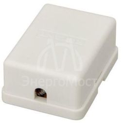 Розетка телефонная 2-м ОП RJ11 бел. Rexant 03-0002