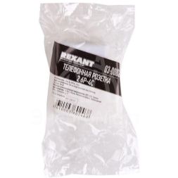 Розетка телефонная 2-м ОП RJ11 бел. Rexant 03-0002