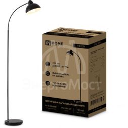 Светильник ТНО 03Ч 60Вт E27 230В торшер напольный на основании под лампу черн. IN HOME 4690612042688