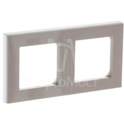 Рамка Levit 2п кофе макиато/бел. ABB 2CHH015020A6018