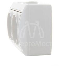 Розетка 2-м ОП Ната 16А IP20 без заземл. керам. бел. LEZARD 710-0200-128