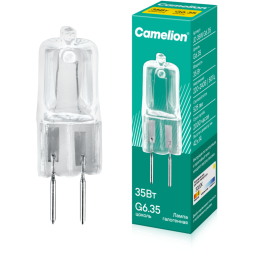 Лампа галогенная JD 35Вт капсула G6.35 2850К 240В Camelion 5203