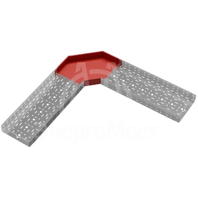 Угол для лотка горизонтальный 90град. 300х80 сталь 1мм &amp;quot;ПЛЮС&amp;quot; GLplus90-80-300 КМ PL0436