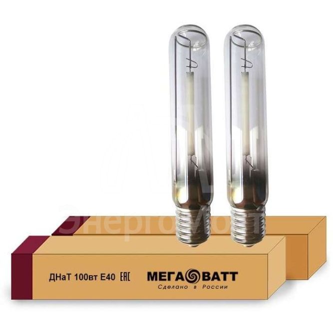 Лампа газоразрядная натриевая ДНаТ 100 E40 (25) МЕГАВАТТ 02928