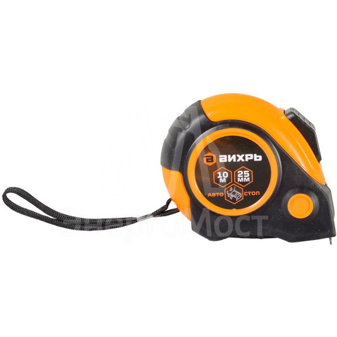 Рулетка Вихрь 10м х 25мм автостоп