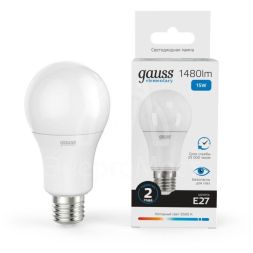 Лампа светодиодная Elementary A60 15Вт E27 6500К Gauss 23235