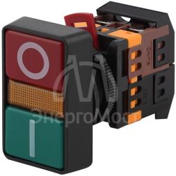 Кнопка PPBB-30N I-O d30мм неон/240В 1з+1р BBD20-PPBB-K51E ЭРА Б0045626