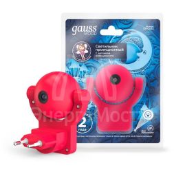 Светильник розеточный с фиксированной проекцией и датчиком освещ. 0.5Вт розо. 1/100 Gauss DIY0032