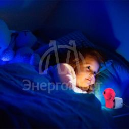 Светильник розеточный с фиксированной проекцией и датчиком освещ. 0.5Вт розо. 1/100 Gauss DIY0032