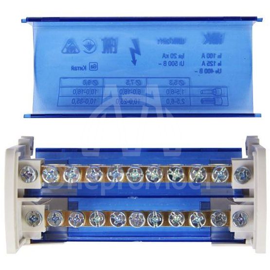 Шина на DIN-рейку (кросс-модуль) ШНК 2х11 L+PEN IEK YND10-2-11-050
