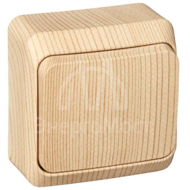 Выключатель 1-кл. ОП Этюд Дача 10А IP20 сосна SchE BA10-001D