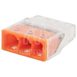 Экспресс-клемма строительно-монтажная СМК 2273-203 3-проводная 0.5-2.5кв.мм (уп.100шт) Rexant 07-3212