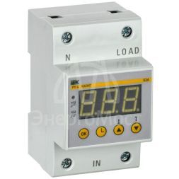 Реле напряжения РН-д 1ф 54мм 63А IEK IVR31-1-63