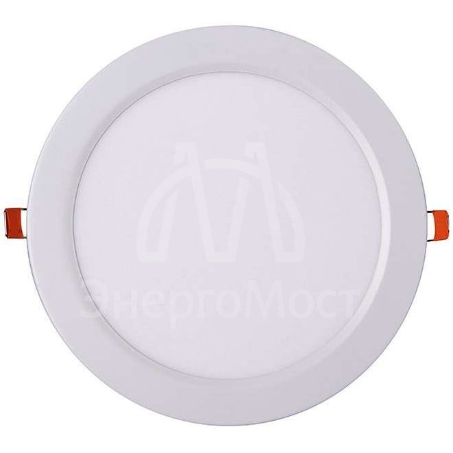 Светильник светодиодный ультратонкий встраив. PPL-R 15Вт 6500К IP40 WH d190мм круглый Jazzway 5008601A