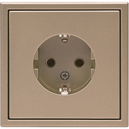 Розетка ArtGallery 16А с заземл. механизм шампань SE GAL000543
