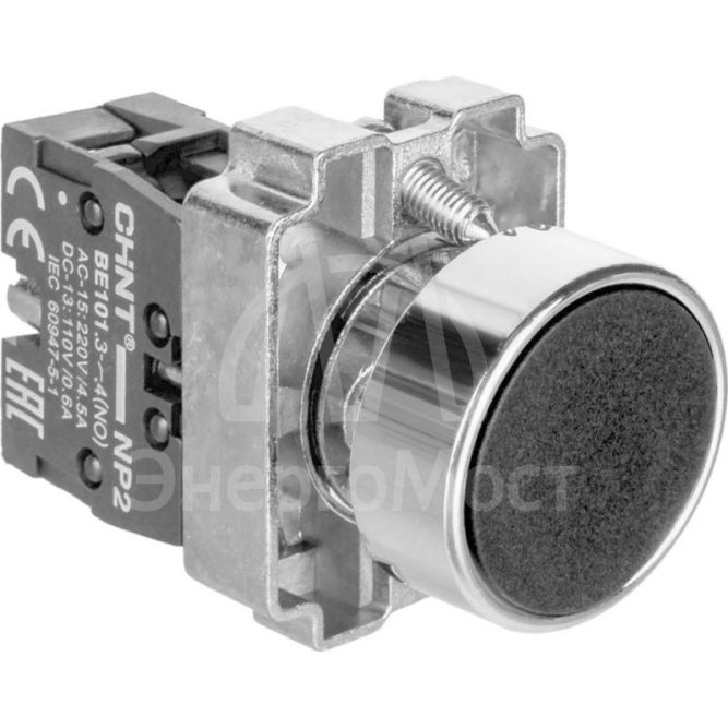 Кнопка управления NP2-BA21 без подсветки черн. 1НО IP40 CHINT 573787