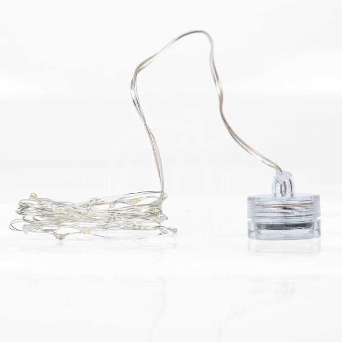 Гирлянда &amp;quot;Роса&amp;quot; (батарейки 3хААА в компл.) 2м 20LED зел. прозр. провод 2Вт 4.5В IP20 NEON-NIGHT 303-008