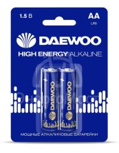 Элемент питания алкалиновый AA/LR6 1.5В High Energy Alkaline 2021 BL-2 (уп.2шт) DAEWOO 5030299