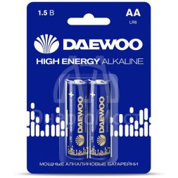 Элемент питания алкалиновый AA/LR6 1.5В High Energy Alkaline 2021 BL-2 (уп.2шт) DAEWOO 5030299