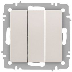 Выключатель 3-кл. СП Accent 6-106-06 10А IP20 250В AL/CU перламутр. Intro Б0063542