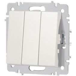 Выключатель 3-кл. СП Accent 6-106-06 10А IP20 250В AL/CU перламутр. Intro Б0063542