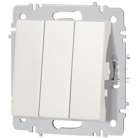 Выключатель 3-кл. СП Accent 6-106-06 10А IP20 250В AL/CU перламутр. Intro Б0063542