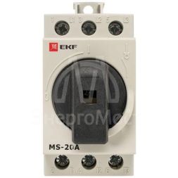 Рубильник мод. 3п MS-20A на DIN-рейку EKF ms-20d