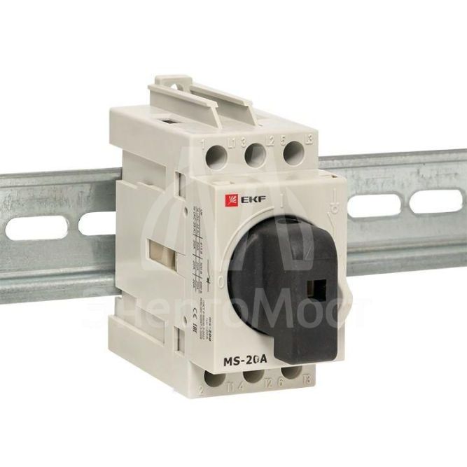 Рубильник мод. 3п MS-20A на DIN-рейку EKF ms-20d
