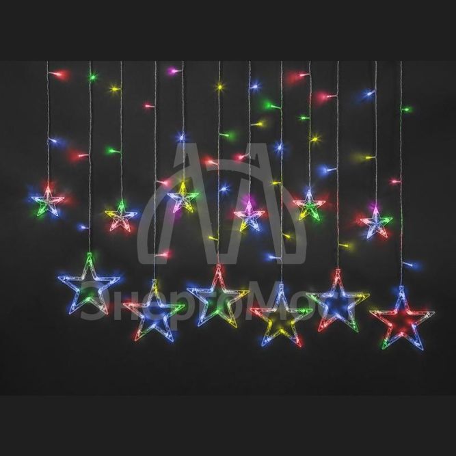 Гирлянда 93 678 NGF-D025-01 (бахрома звезды RGBY 138 2.5х0.6м IP20 TR) Navigator 93678