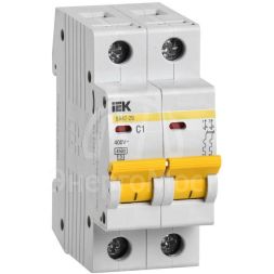 Выключатель автоматический модульный 2п C 1А 4.5кА ВА47-29 IEK MVA20-2-001-C
