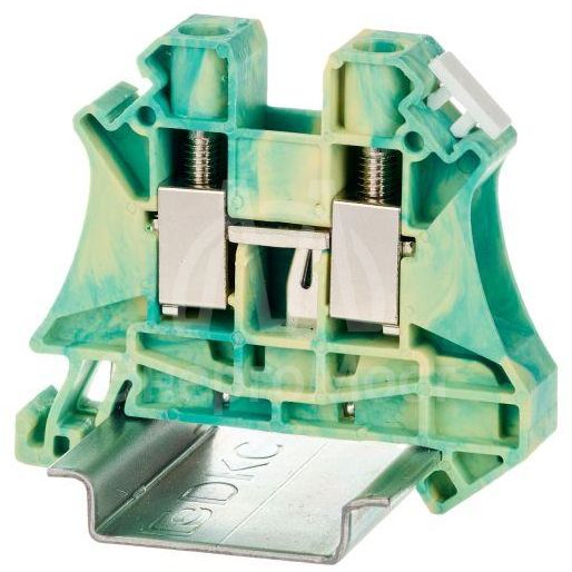 Клемма заземления винтовой зажим 2 точки подключения 10кв.мм DKC TUR-10-PE