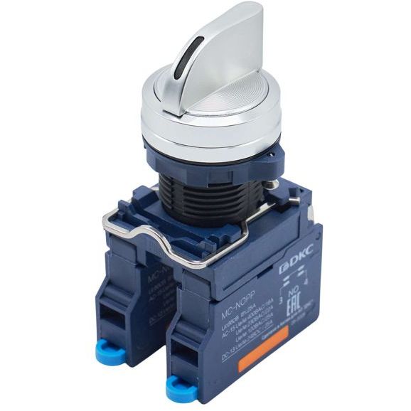 Головка переключателя на 3 положения с возвратом стандартная ручка алюм. черн. DKC M22S-M3A