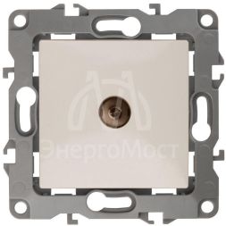 Розетка телевизионная одиночная TV 1мод. Эра12 12-3101-02 IP20 сл. кость Эра Б0014706