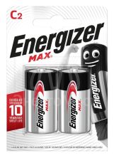 Элемент питания алкалиновый MAX LR14/343 BL2 (2/12/24) (блист.2шт) Energizer E302306700