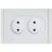 Розетка 2-м СП FORTE&amp;amp;PIANO FP226 10А без заземл. без защ. шторок безвинт. крепл. бел. IEK FP-R20-10-1-K01
