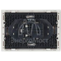 Розетка 2-м СП FORTE&amp;amp;PIANO FP226 10А без заземл. без защ. шторок безвинт. крепл. бел. IEK FP-R20-10-1-K01