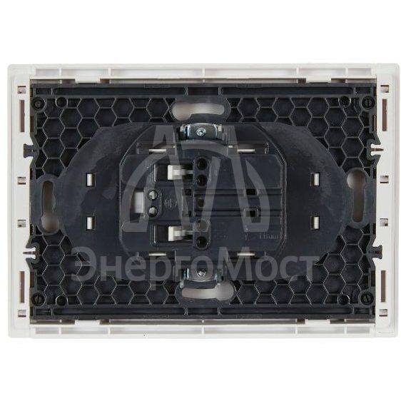 Розетка 2-м СП FORTE&amp;amp;PIANO FP226 10А без заземл. без защ. шторок безвинт. крепл. бел. IEK FP-R20-10-1-K01