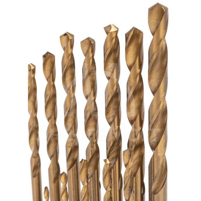 Набор сверл по металлу 1.5-6.5мм (через 0.5мм; 3.2мм; 4.8мм) HSS ТИТАН шестигранный хвостовик (уп.13шт) Kranz KR-91-0622