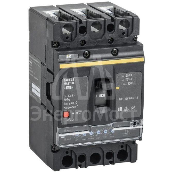 Выключатель автоматический 3п 125А 35кА ВА88-32 MASTER электр. расцеп. IEK SVA11-3-0125-02