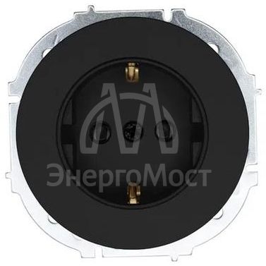 Розетка 1-м OSEN IP20 16А с защ. шторками ПБТ механизм черн. бархат LEZARD 743-4288-124B