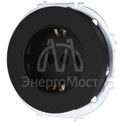 Розетка 1-м OSEN IP20 16А с защ. шторками ПБТ механизм черн. бархат LEZARD 743-4288-124B